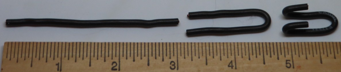 Fabrication steps for Double-J hooks