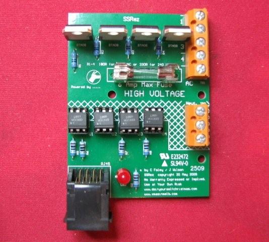 Corrected prototype SSRez with TRIACs facing the CORRECT way