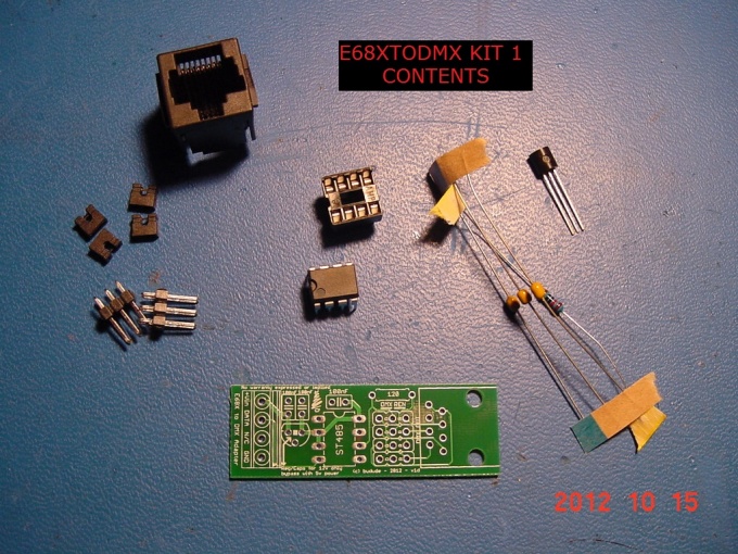 E68XTODMX KIT1 CONTENTS